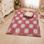 Pooja Mat Size 3.5/6 Feet Premium Mirror Pink