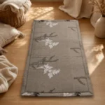 Foldable Mat ( Earth Brown with Botanical Print ) (5/7 Feet)